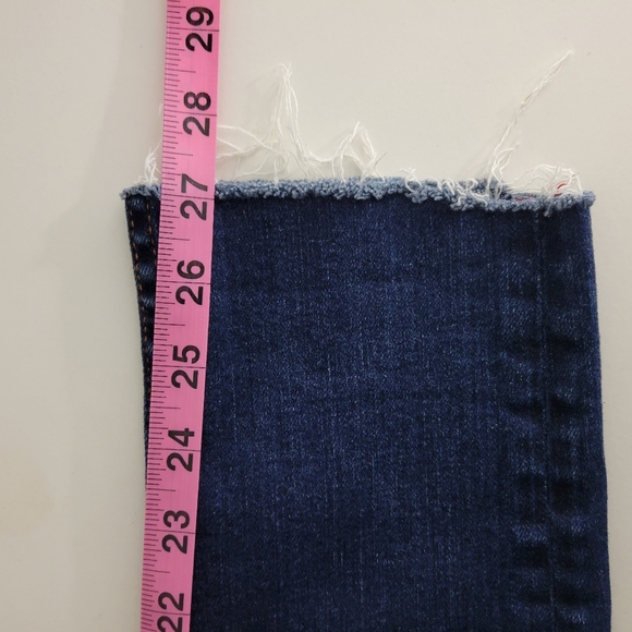 Miss Me Nicole Mid Rise Skinny Raw Hem Ankle Jeans Dark 49 - Picture 12 of 12